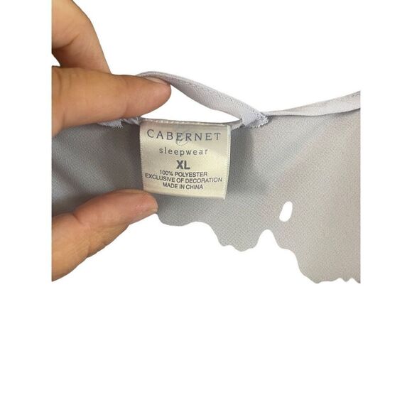 Cabernet Womens White V-Neck Sleeveless Asymmetrical Hem Dress With Robe Size XL - Picture 7 of 16